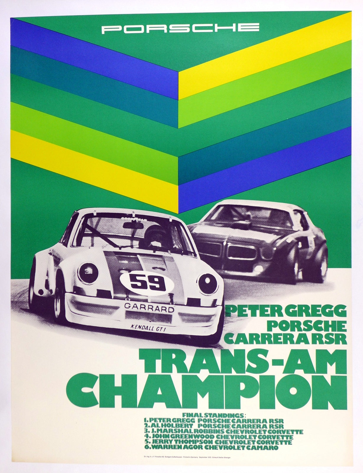 Porsche Trans-Am Champion 1973 Poster