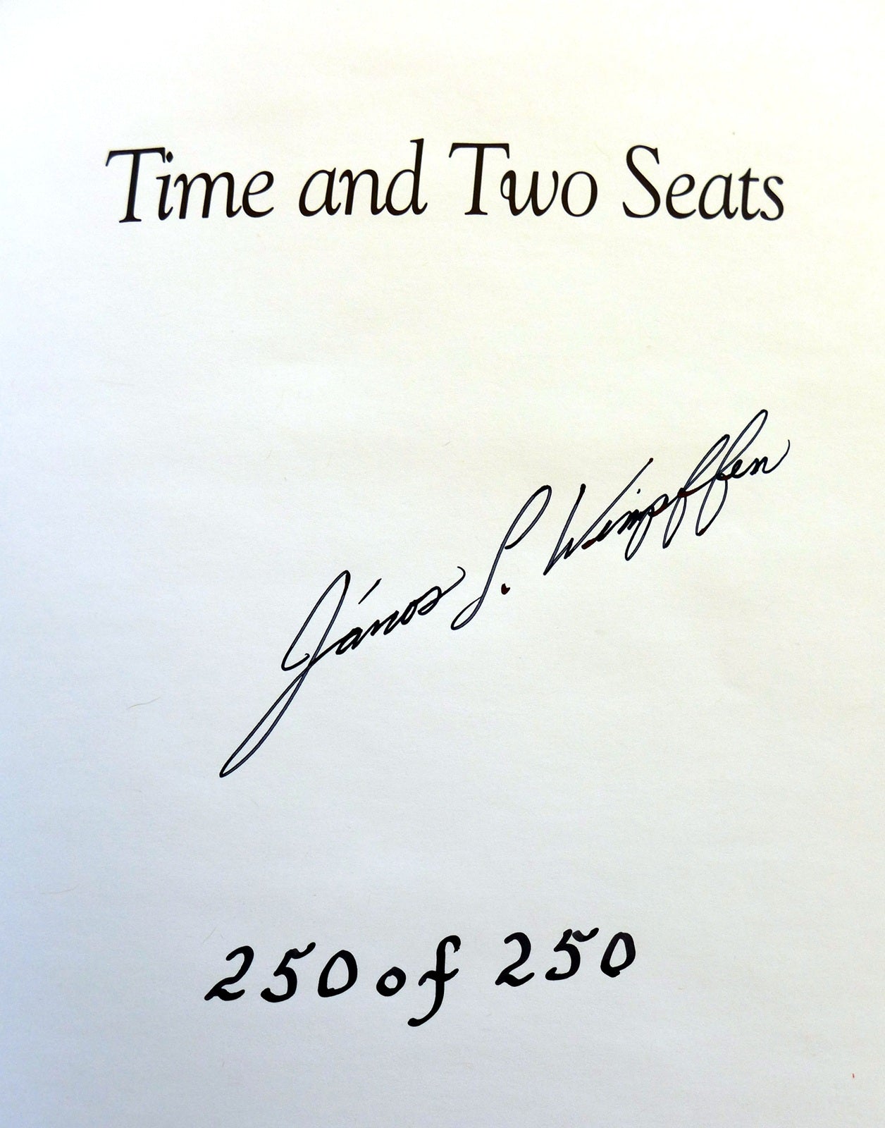 Time and Two Seats by Wimpffen ~ #250/250 deluxe edition