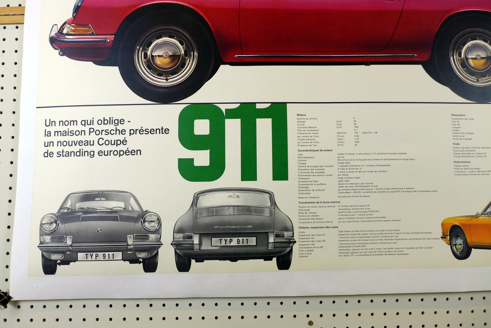 Porsche 911 Intro Showroom Poster - French