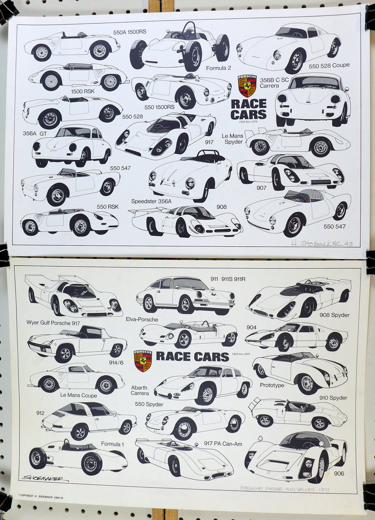 Shoemaker Race Cars 1953-1970 pair