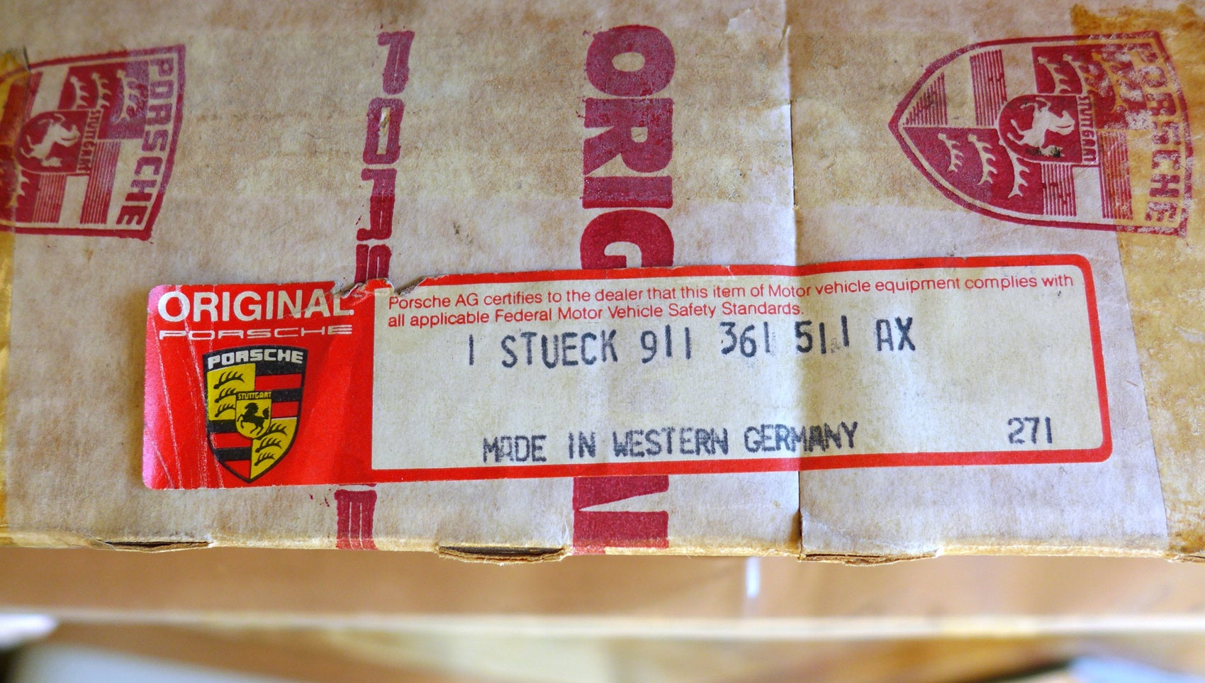1973 Carrera RS tire inflation bottle - NOS
