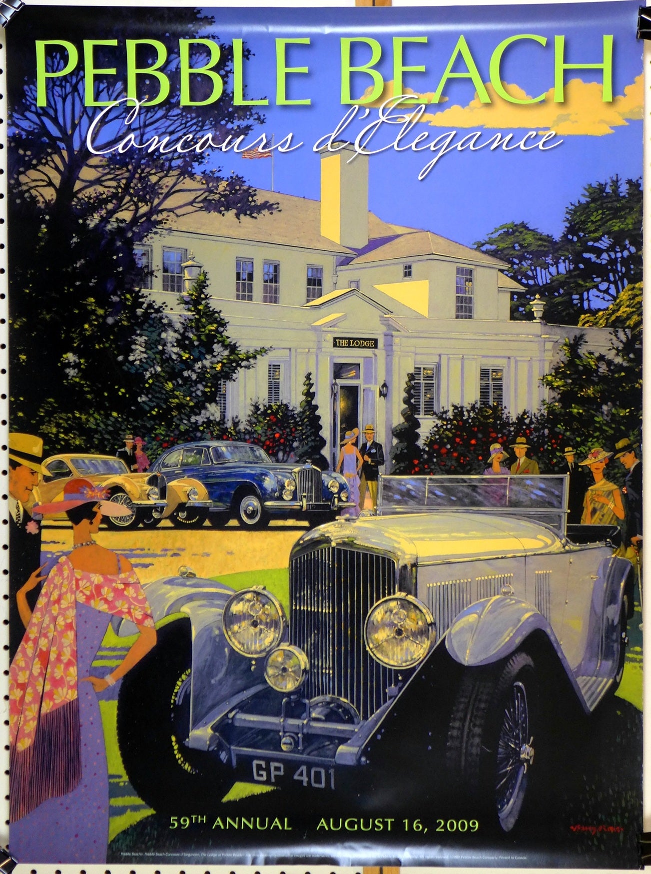Pebble Beach Concours 2009 original poster ~ Bentley