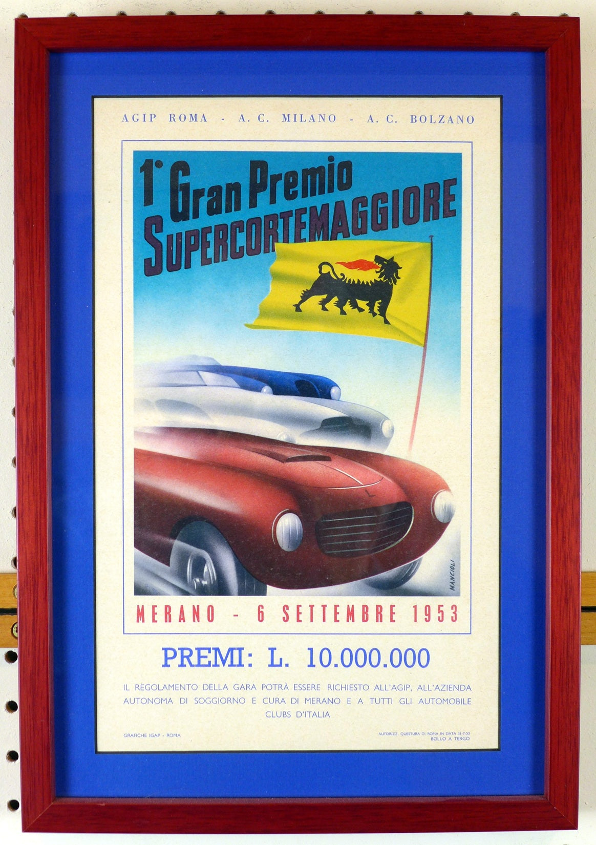 1st G P Supercortemaggiore 1953 at Merano