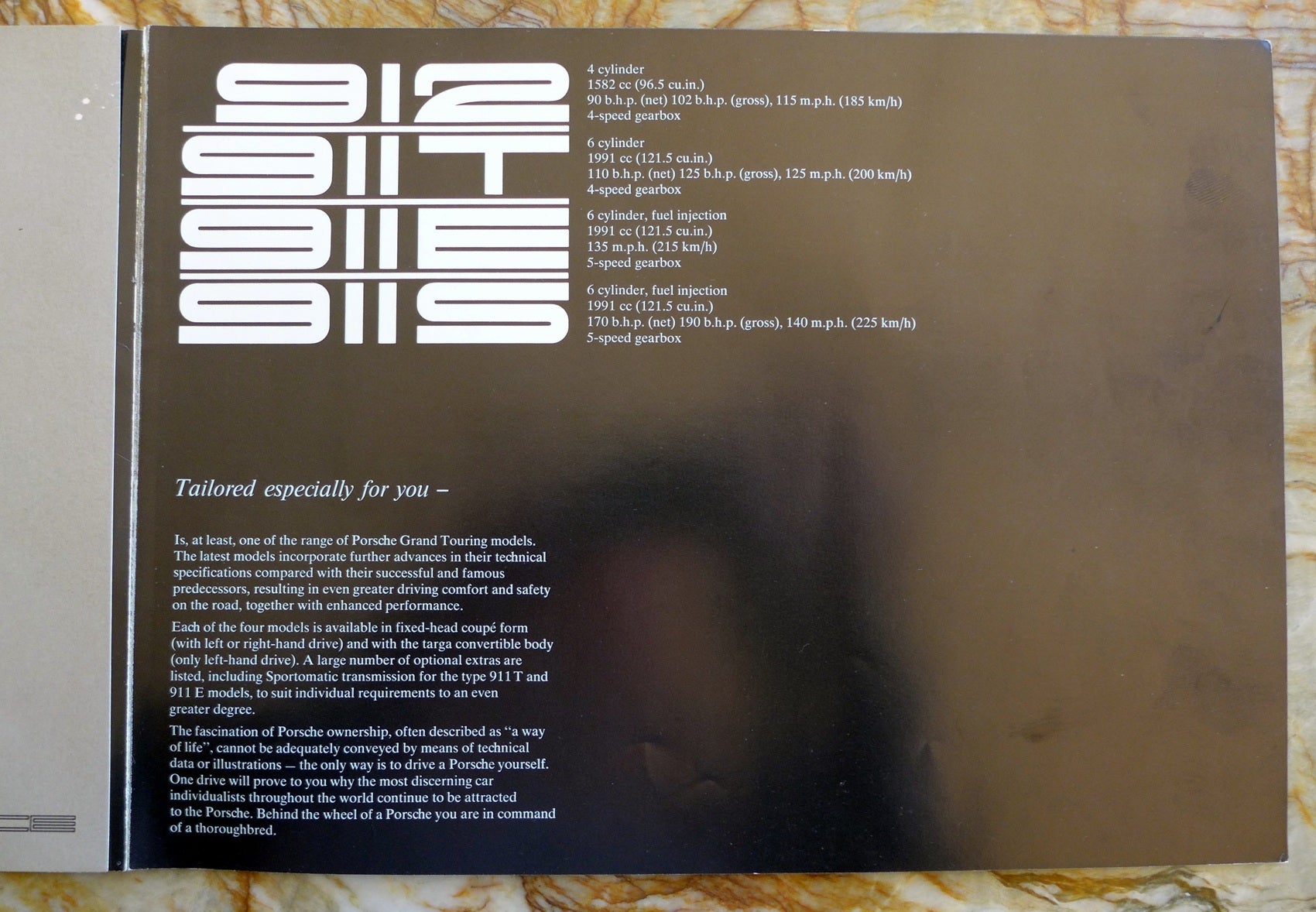 1969 Porsche Full Line Prestige book