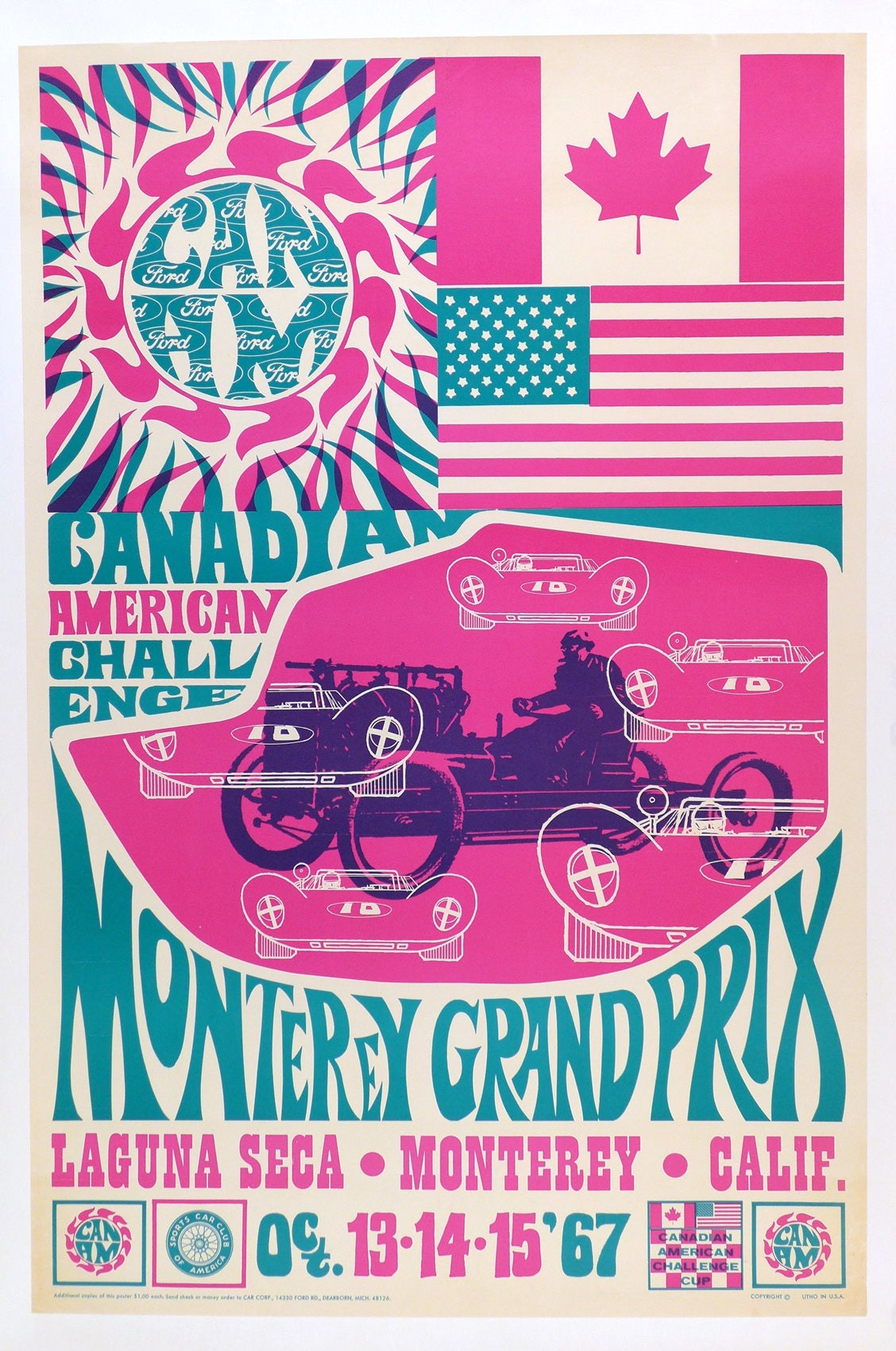 1967 Monterey CanAm Poster