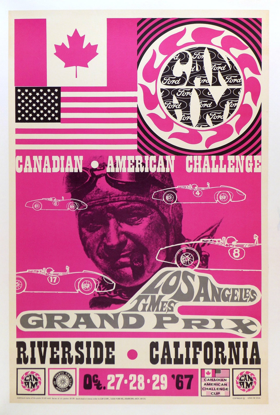 1967 Riverside CanAm Poster