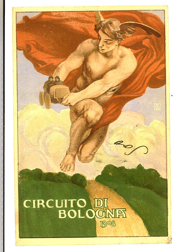 1908 Circuito di Bologna Postcard