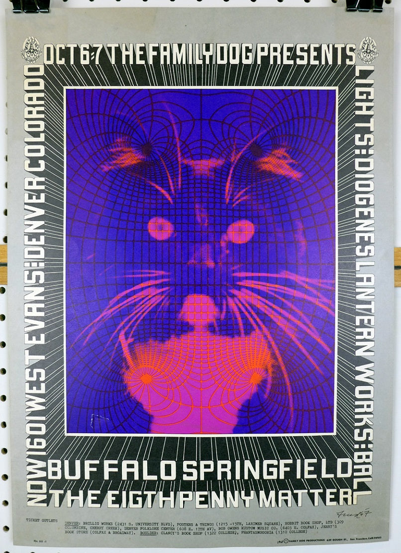 Buffalo Springfield at The Family Dog 1967 Poster