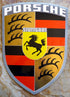 Porsche Factory Enamel Crest Sign Wanted