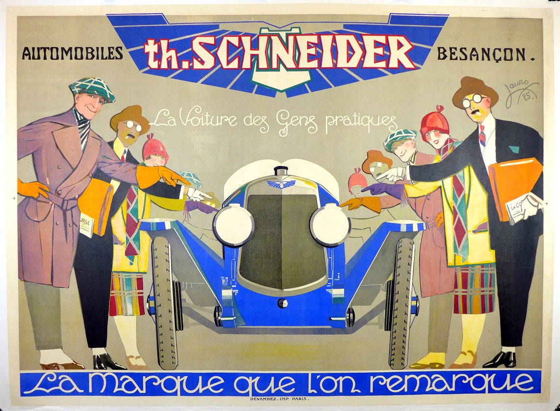 Automobiles th. Schneider Poster