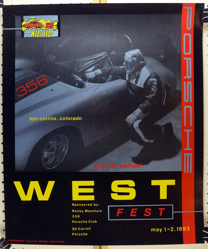 Porsche 356 West Fest 1993 Poster