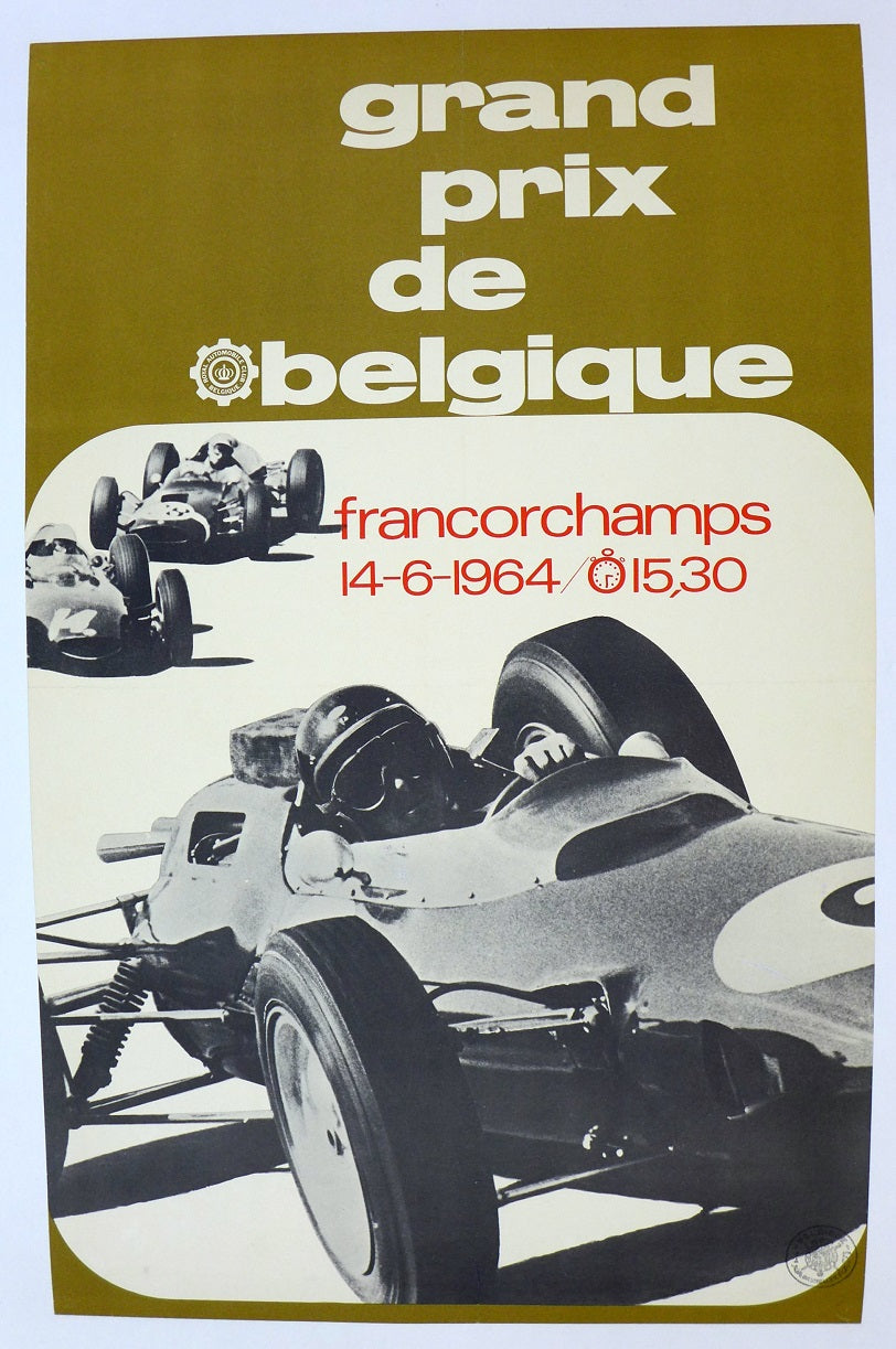 1964 Grand Prix Belgium Poster