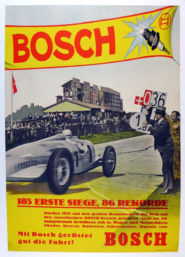 Bosch 1937 Commemorative Poster Vintage Auto Posters bosch-1937-commemorative-poster-vintage-auto-posters