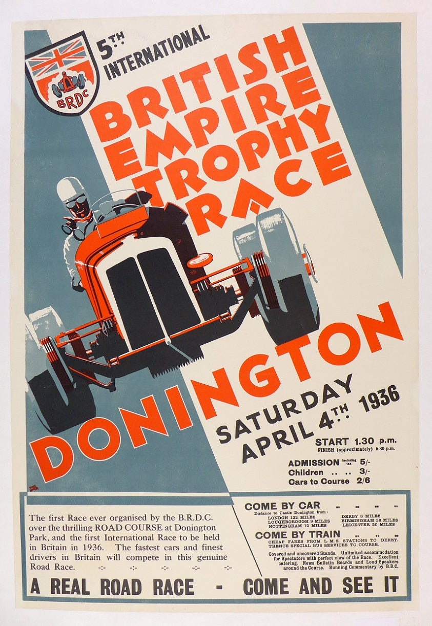 1936 British Empire Trophy Event Poster