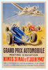 1947 Nimes Grand Prix Automobile Poster