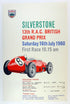 British Grand Prix Silverstone 1960 Event Poster