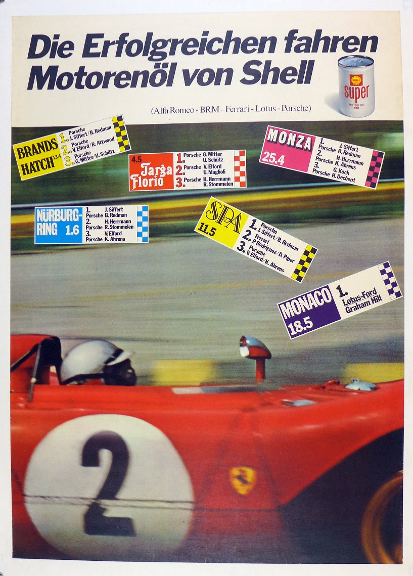 Shell ~ Ferrari 1972 Poster