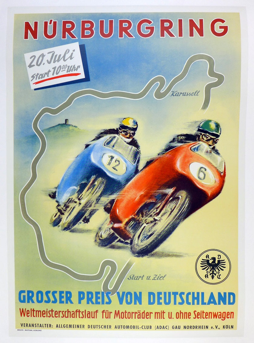 1958 Grosser Preis von Deutschland Poster