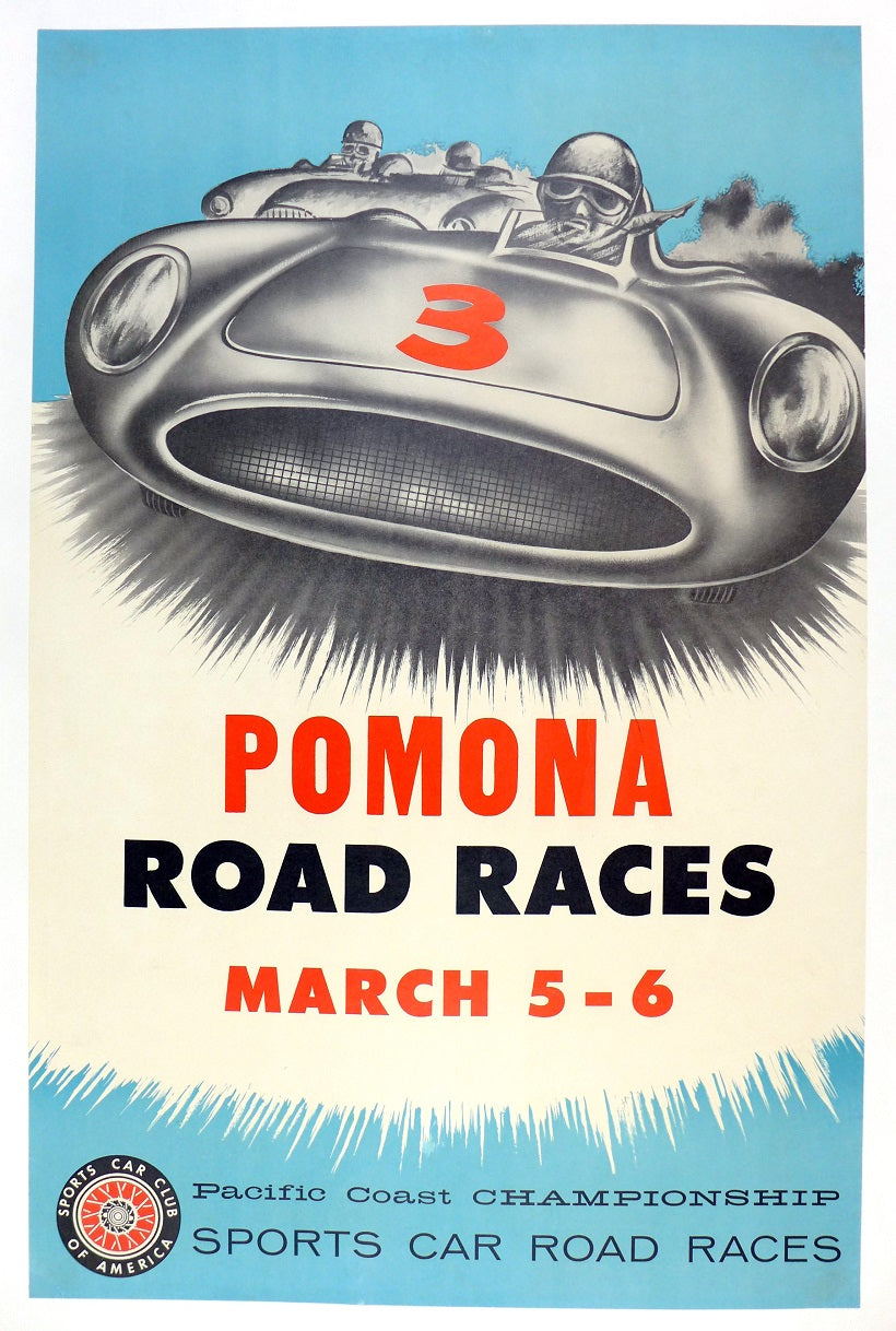1960 Pomona Road Races Poster