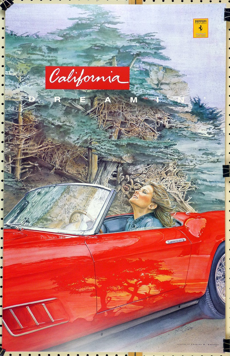 California Dreamin' 1994 Ferrari Poster