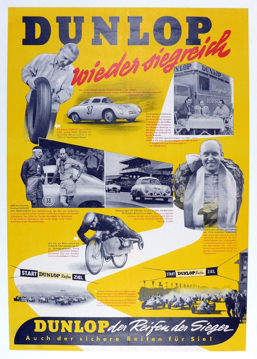 Dunlop Race Victories Porsche Poster