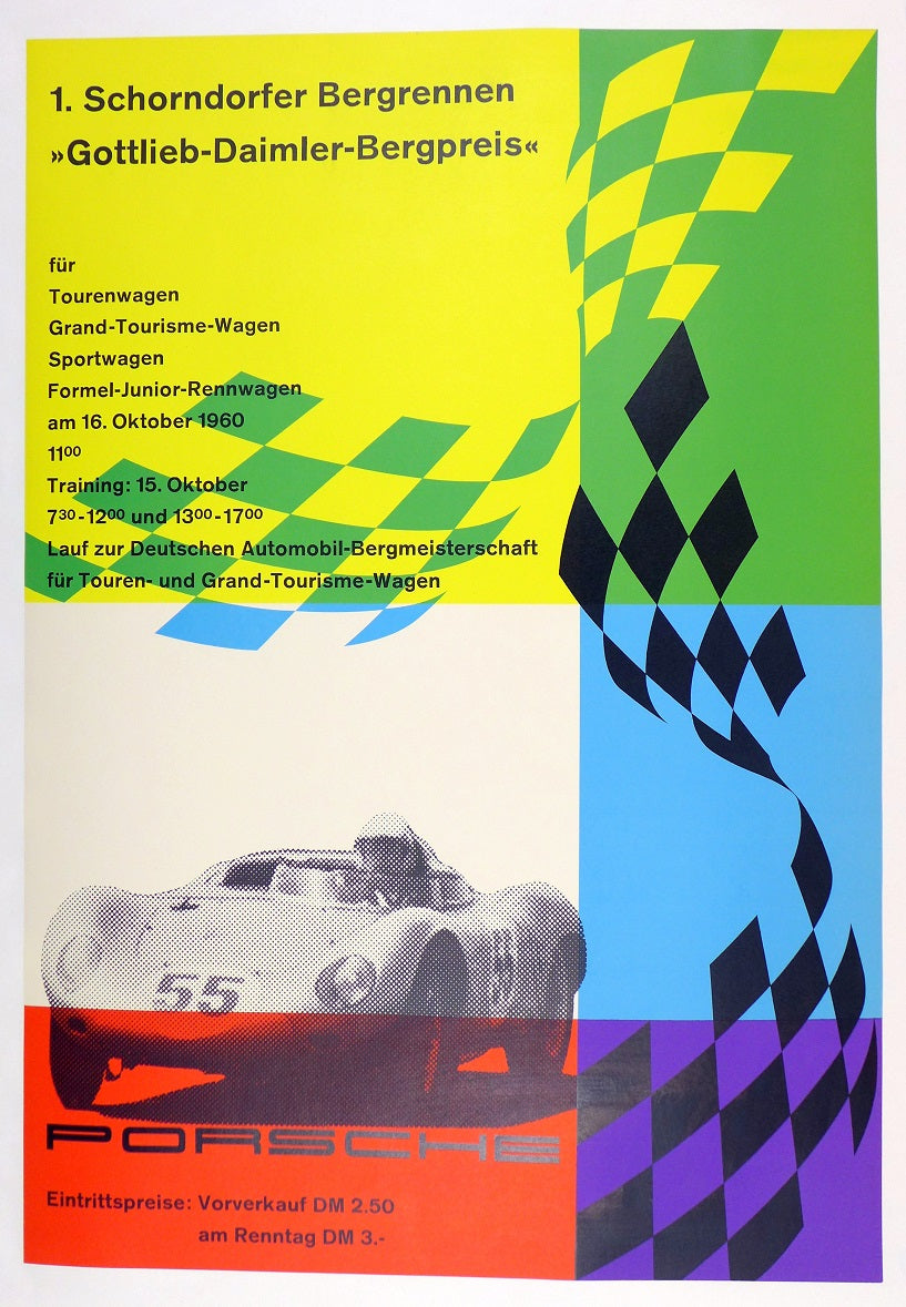 Schorndorfer Bergrennen 1960 Porsche Poster