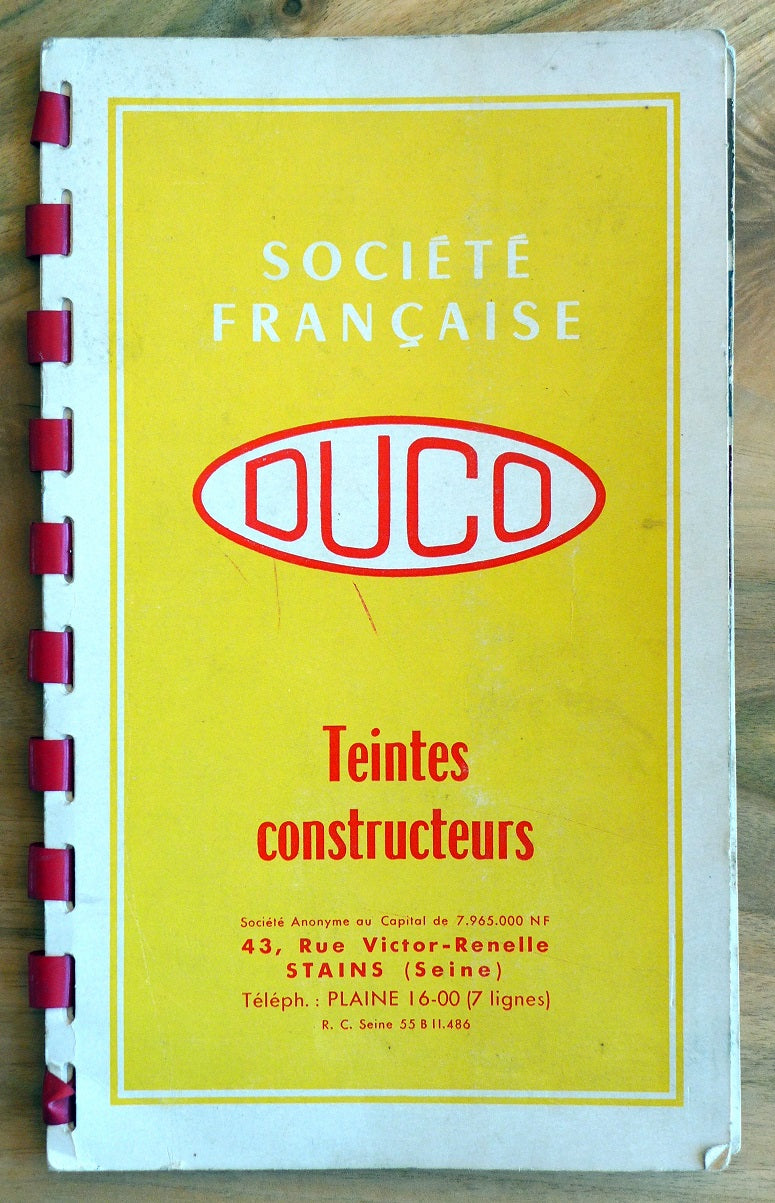 Duco Paint Sample Book 1960