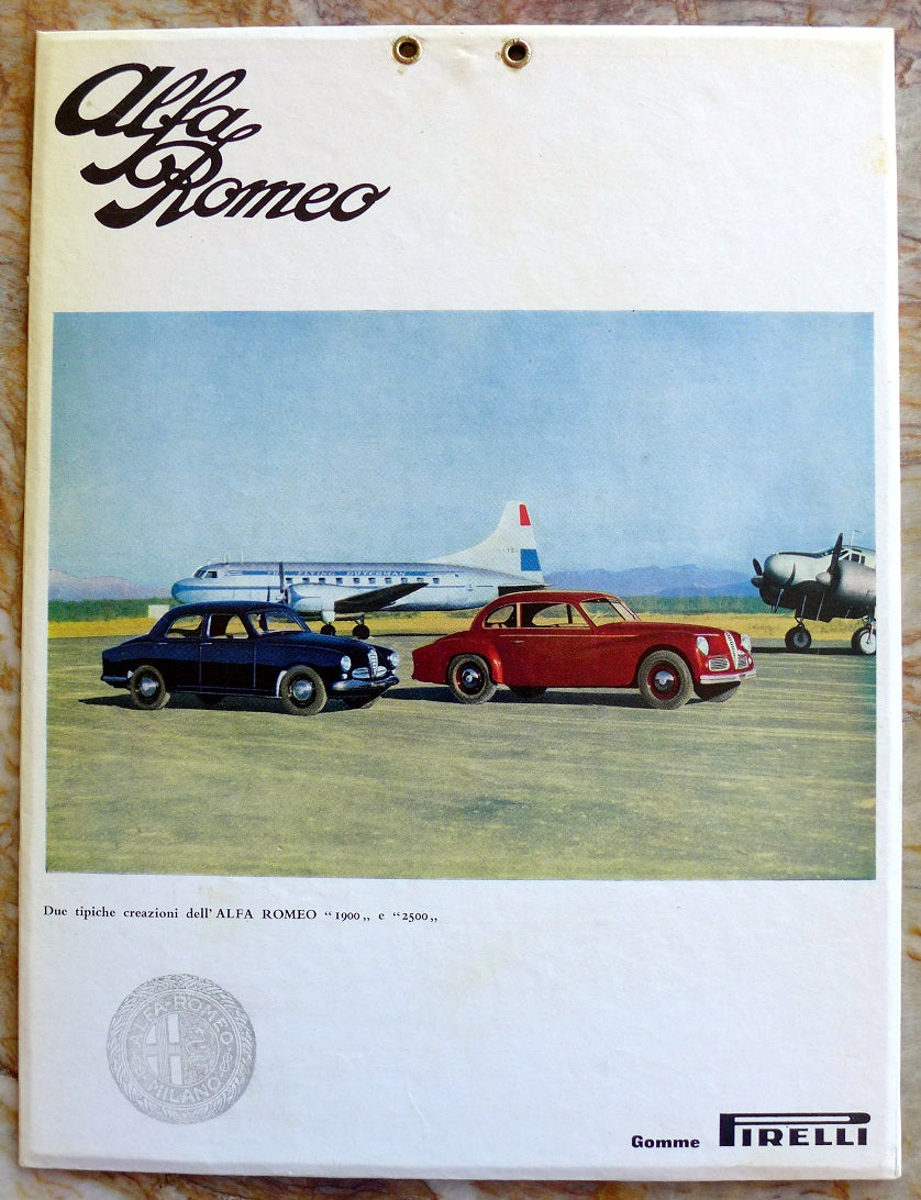 Alfa Romeo 1900 & 2500 Window Card ~ 1950