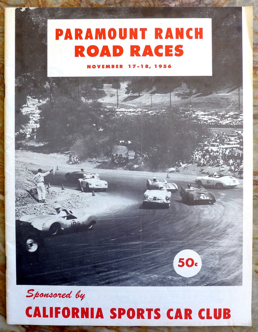 1956 Paramount Ranch Race Program
