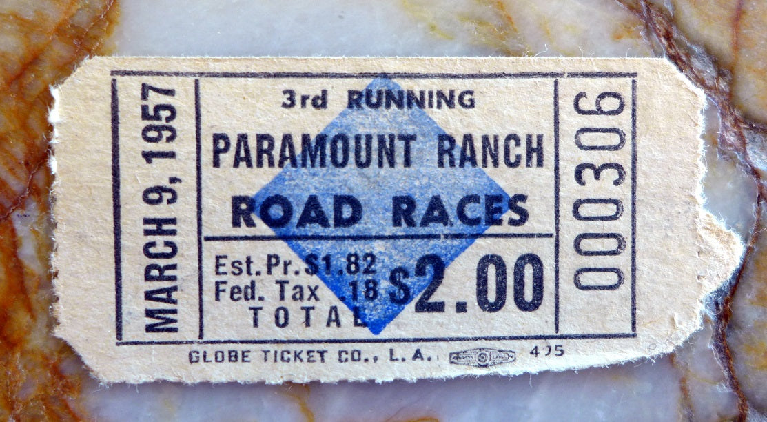 1957 Paramount Ranch Race Program