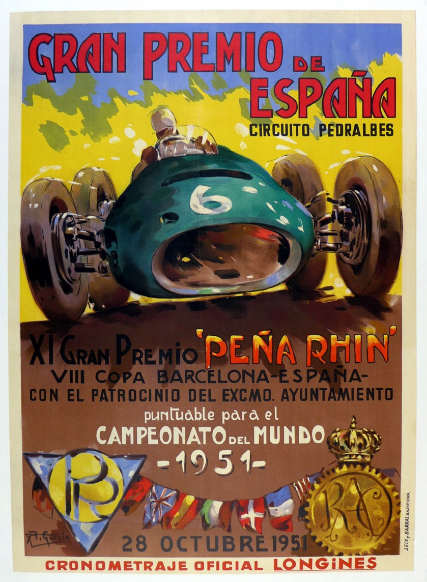 1951 Gran Premio de Espana Poster