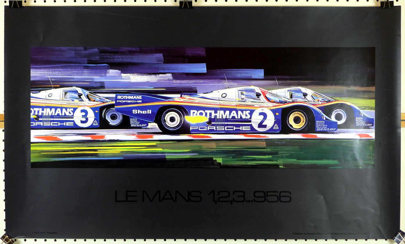 Porsche Le Mans 1,2,3...956 Poster