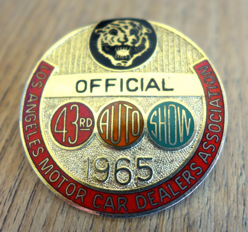 1965 Los Angeles Auto Show Official Pin Badge