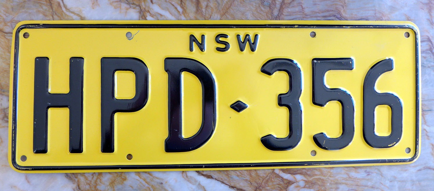 Porsche 356 Australian License Plate
