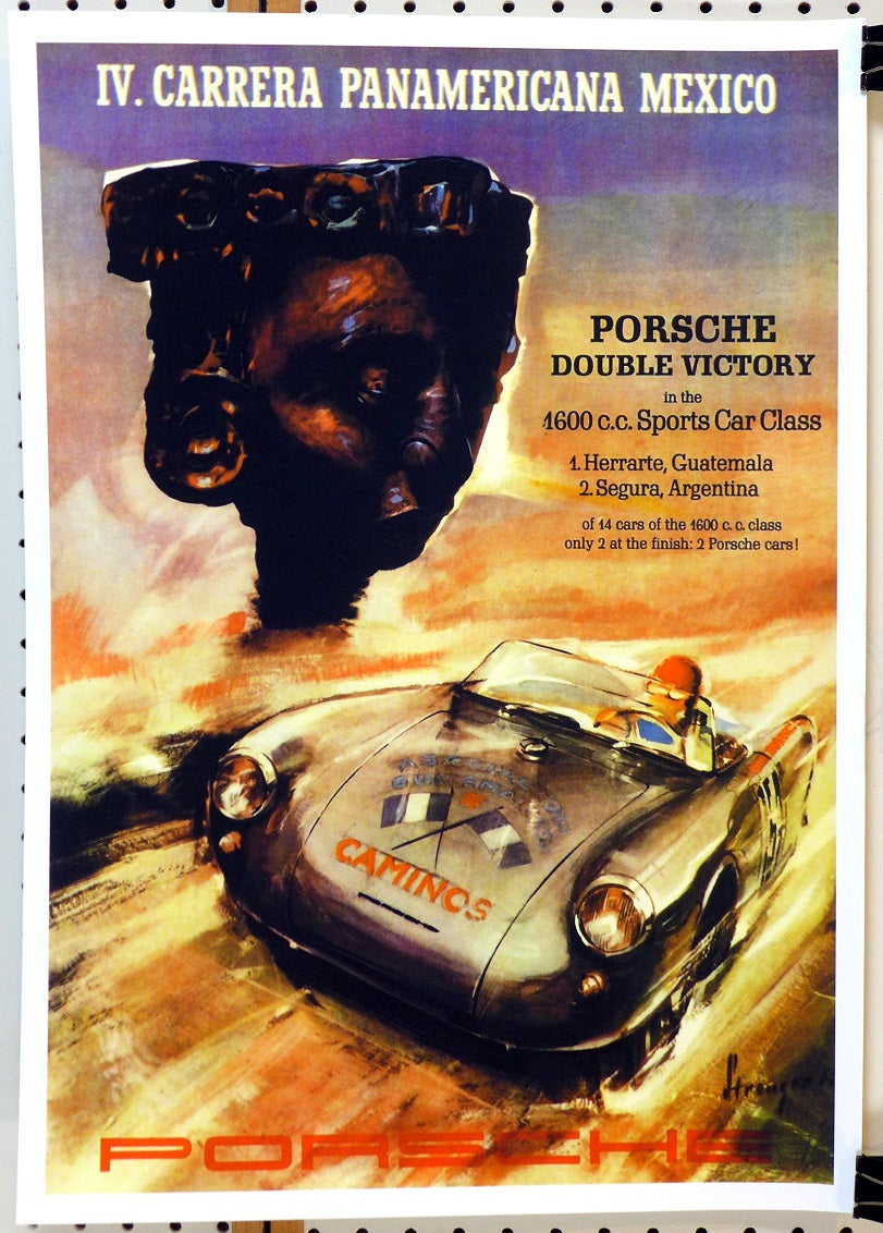 Porsche 1953 Carrera Panamericana Reprint Poster
