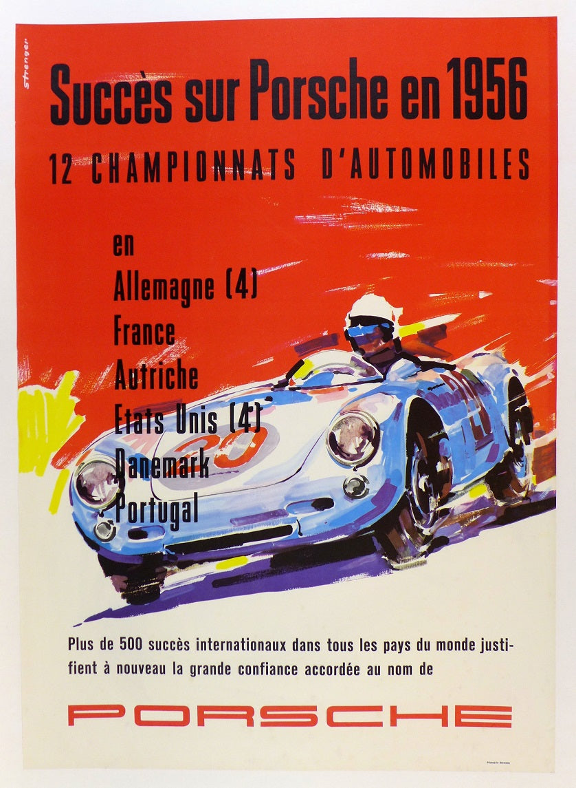 Porsche Successes in 1956 Poster ~ French