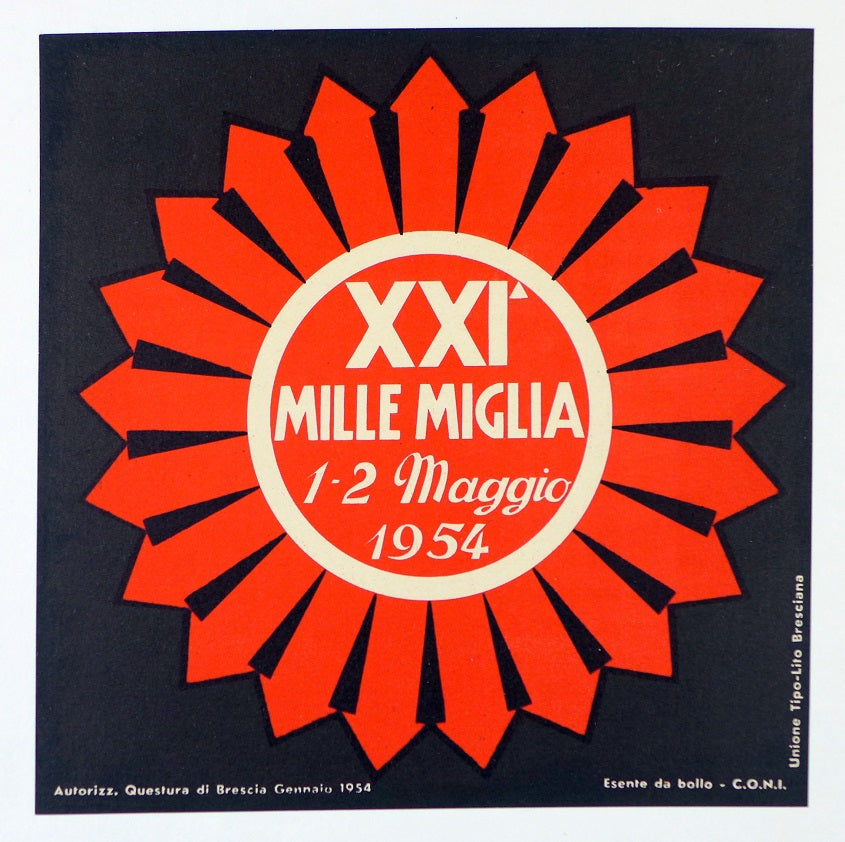 1954 Mille Miglia Poster Small