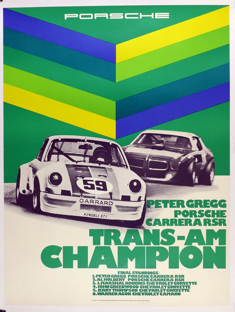 Porsche Trans-Am Champion 1973 Poster