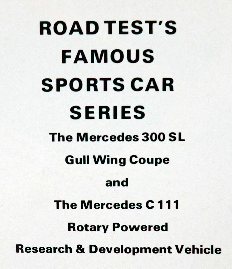 Mercedes 300 SL Gullwing & C 111 Poster