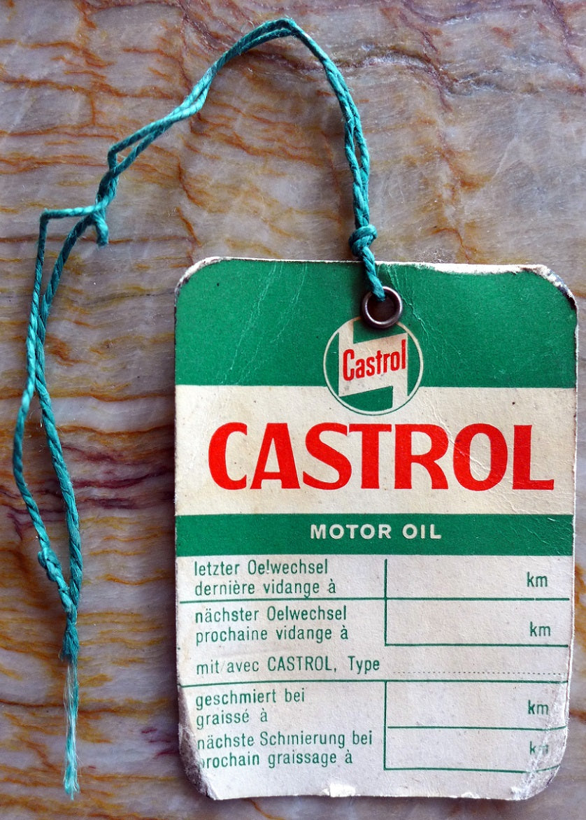 Retro Castrol Castrol Oil Change Tag – Vintage Auto Posters