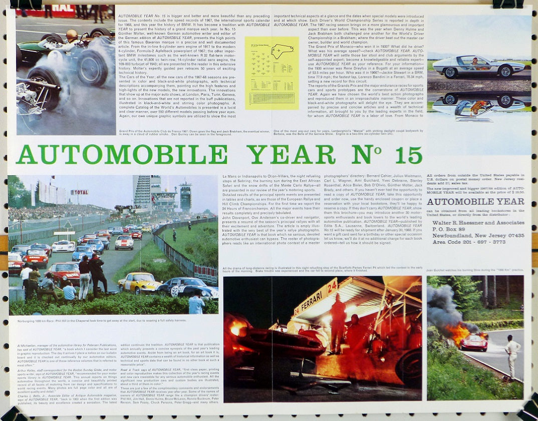 1967 Automobile Year Mike Spence Poster