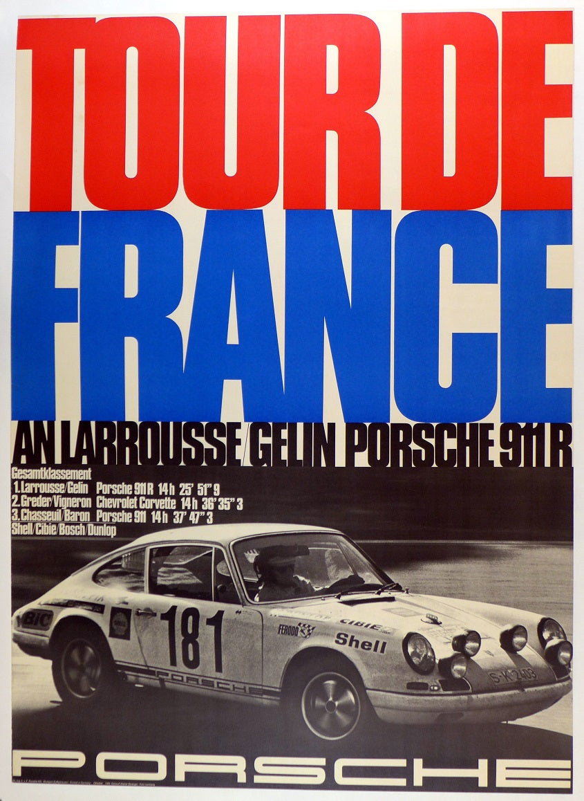 Porsche Tour de France 1969 Poster