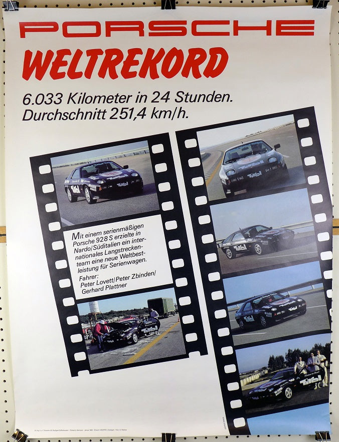 Porsche Weltrekord 1983 Poster